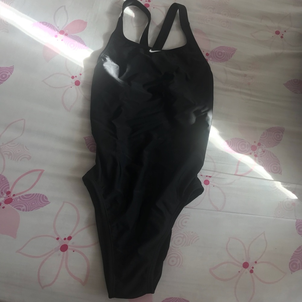 Nike racerback black onepiece swimsuit